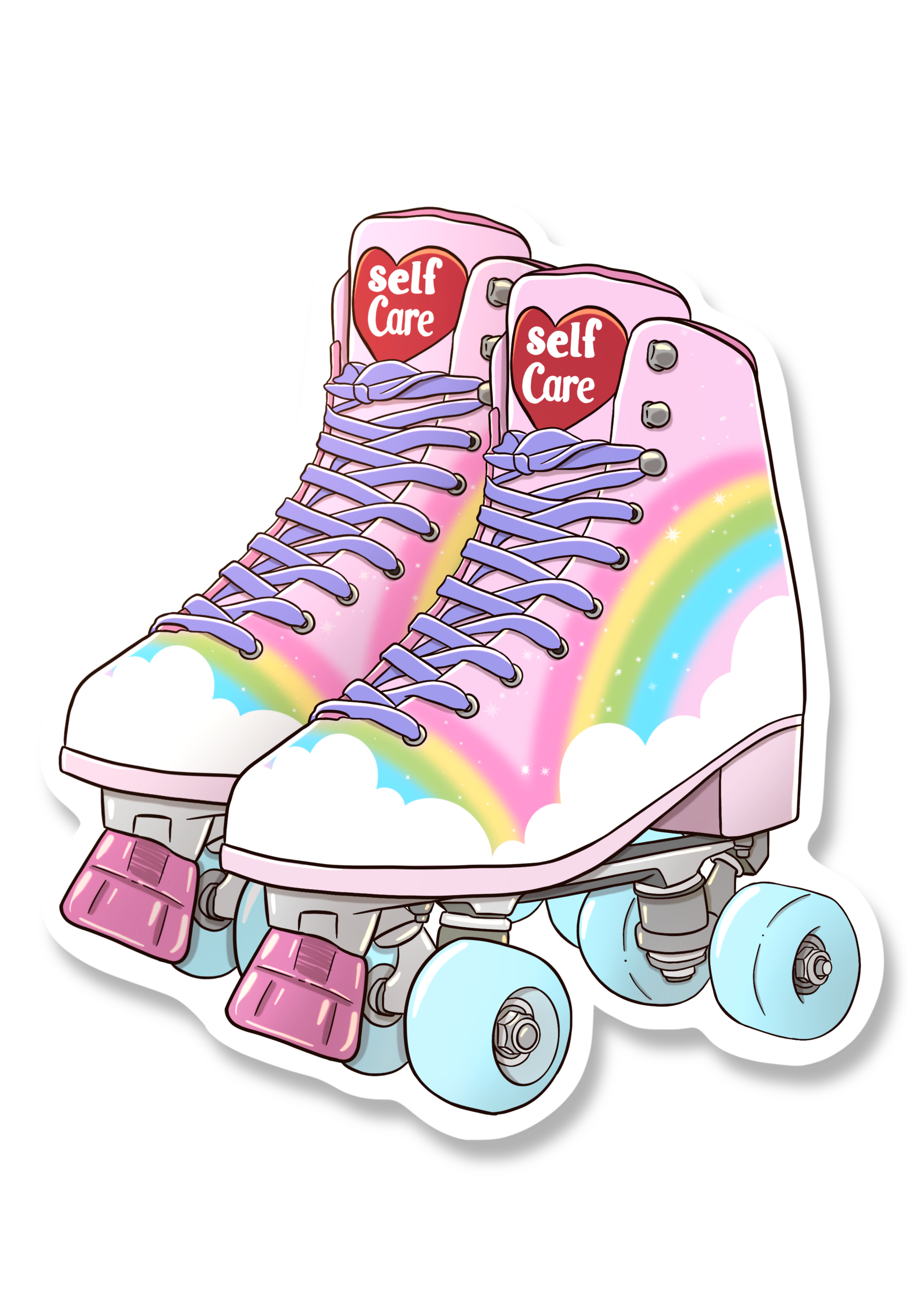 Roller skates sticker