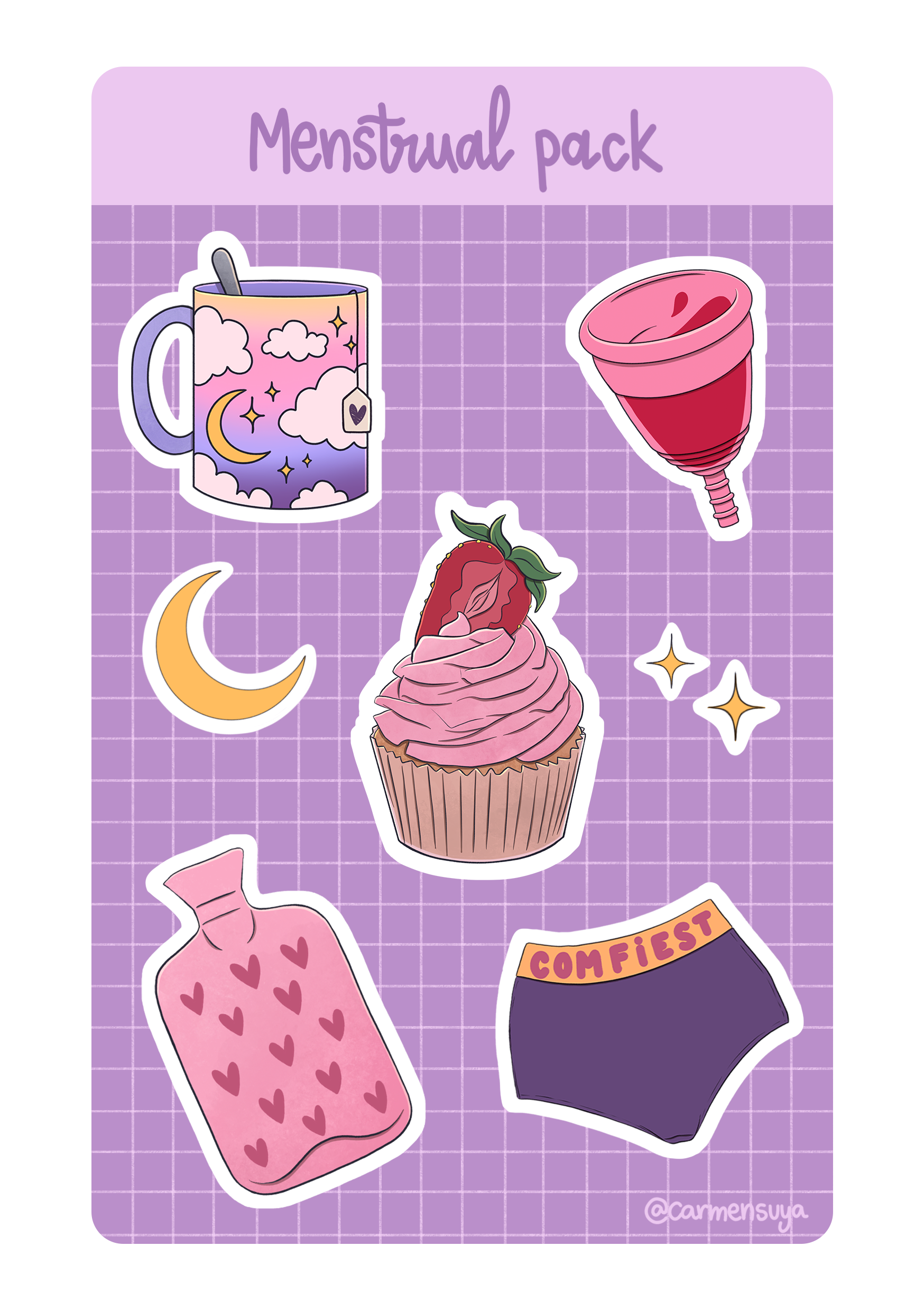 Menstrual Pack Sticker Sheet – Carmensuya