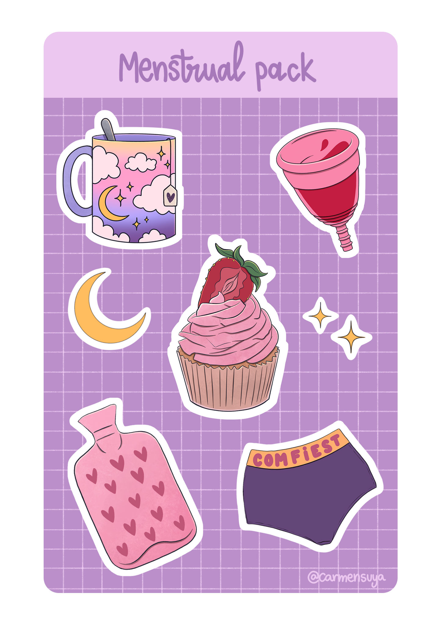 Menstrual Pack Sticker Sheet